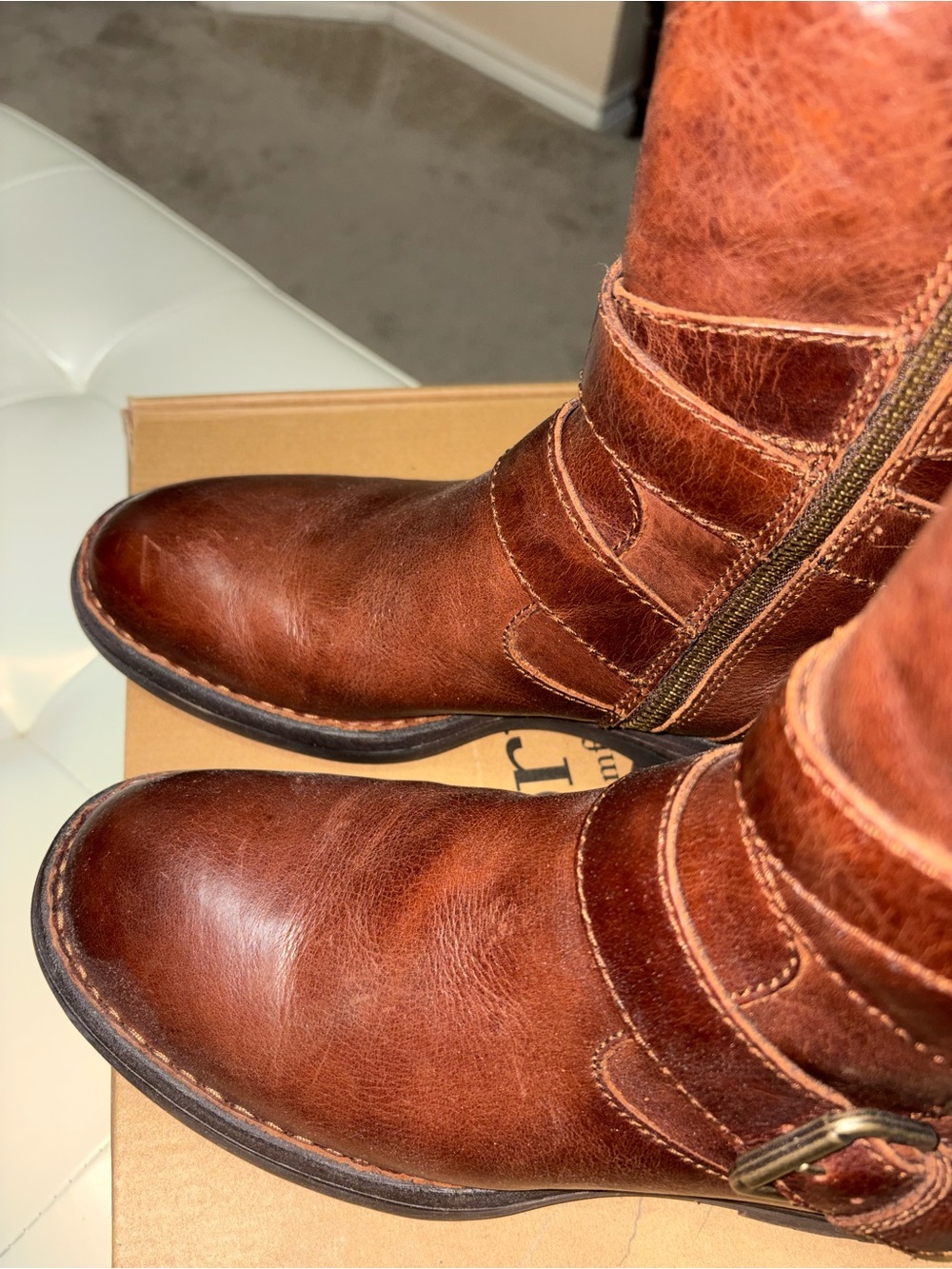 Born Brown “Mayne” Boots Sz 8 1/2 Preowned - Picture 6 of 7